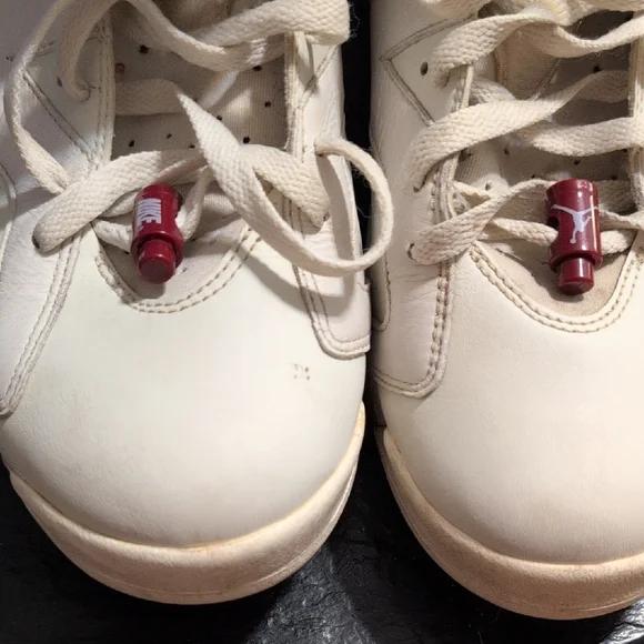 Jordan Kids High-Top Sneakers - White and Burgundy - Picture 7 of 7